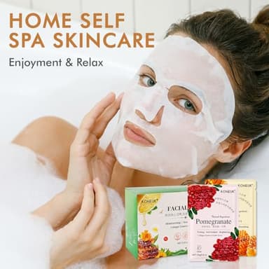 KONEUK 56 Pack Sheet Face Masks Skincare for Women, Hydrating Face Masks Suitable for Sensitive Skin, Bulk Facial Mask Gifts Set for Skin Care, Home Skincare Spa for All Skin Types - Image 7