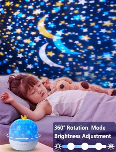 21 Sets of Films, Projector Night Light for Kids Bedroom, Ceiling, Kids Night Light Projector, Star Galaxy Projector with 360° Rotation Dimmable for Girls, Birthday, Christmas, Nursery, Room Decor - Image 3