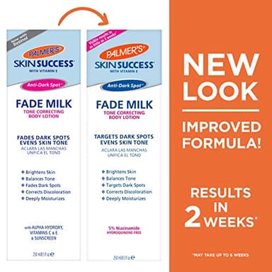 Palmer's Skin Success Anti-Dark Spot Fade Milk Body Lotion, 8.5 Oz, Moisturizer with Niacinamide, Fades Age Spots, Helps Uneven Skin Tone & Hyperpigmentation, Dermatologist Approved - Image 4