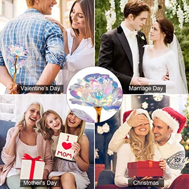 Fake Flowers Birthday Gifts for Women-Artificial Rose Flowers with Ceramic Vase, Gifts for Mom Grandma Wife Girlfriend Sister on Christmas Anniversary Thanksgiving Wedding Valentines Mothers Day - Image 7