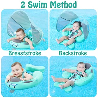 Mambobaby Add Tail Baby Float with Sun Canopy – Special Edition Blue - Image 3
