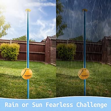 Trymaker Tetherball, Tether Balls and Rope Set, Replacement Tetherball for Kids and Adults Backyard Outdoors - Image 4