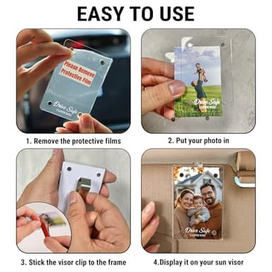 Drive Safe I Love You Visor Clip, Car Picture Holder, Sun Visor Photo Clip, Acrylic Magnetic Photo Clip, Car Picture Frame, Magnetic Photo Frames - Image 4