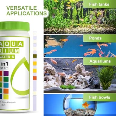 AAwipes 8-in-1 Aquarium Test Kit for Fish Tanks - Quick & Accurate Water Testing Strips for Aquariums & Ponds. Tests pH, Ammonia, Alkalinity, Hardness, Chlorine, etc. (K02-50) - Image 4
