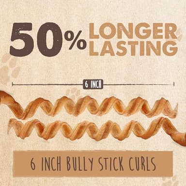 Mighty Paw Naturals Curly Bully Sticks for Dogs - Grass Fed Beef Chews. Bully Sticks for Large Dogs, Medium, Small Breeds. Lower Odor Treats for Small Pets. Single Ingredient 6” - 5 Pack - Image 5