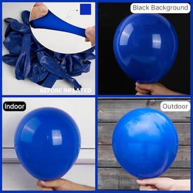 PartyWoo Royal Blue Balloons 92 pcs Different Sizes of 18 12 10 5 Inch Dark Blue Matte Balloon Arch Kit Garland for Graduation 4th of July Baby Shower Birthday Party Decorations Blue-Y59 - Image 2