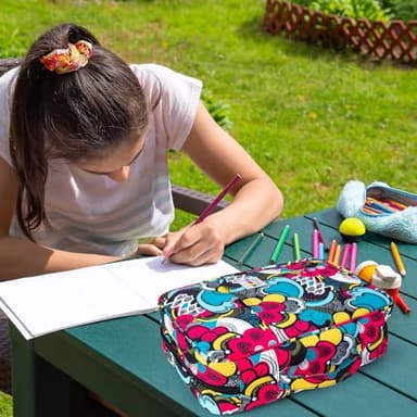 YOUSHARES 300 Slots Color Pencil Case - Pen Case Organizer with Handy Wrap & Zipper, Multilayer Holder for Prismacolor Colored Pencils & Gel Pen (Colorful) - Image 6