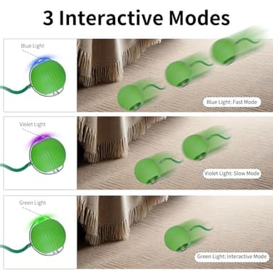 AnyEnjoy Interactive Cat Toys for Indoor Cats,Automatic Cat/Kitten Toys for Bored Indoor Adult Cats,Motion Activated (Green) - Image 2