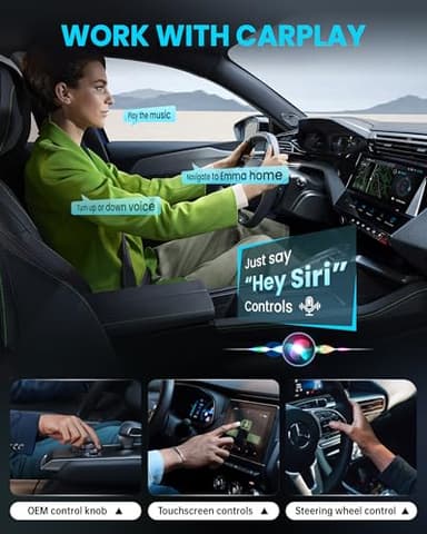 ZYW High Tech Wireless CarPlay Adapter for Apple-Super Mini Edition | Easy to Upgrade Wired Car Play to Wireless | No Delay Dongle for iPhone iOS 10+ & Cars with Built-in CarPlay(Licorice Espresso) - Image 4