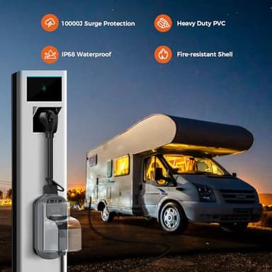 ALIESTFDNO Smart RV Surge Protector 30 Amp 10000 Joules with High/Low Voltage Protection, RV Circuit Analyzer Full Protection, Upgraded Waterproof RV Adapter Plug for Camping Travel Trailer - Image 6