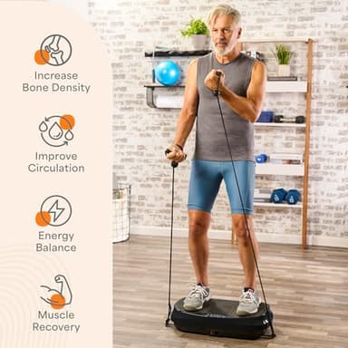 Lifepro Waver Mini Vibration Plate - Whole Body Vibration Platform Exercise Machine - Home & Travel Workout Equipment for Weight Loss, Toning & Wellness - Max User Weight 260lbs - Image 3