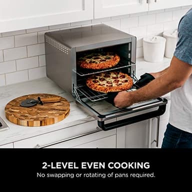 Ninja Air Fryer & Toaster Oven | Foodi Series, XL Pro Air Oven Kitchen Countertop Convection | 10-in-1 Functions | Fits a 5-lb Chicken & Sheet Pan of Vegetables | 1800 Watts | Stainless Steel | DT201 - Image 7