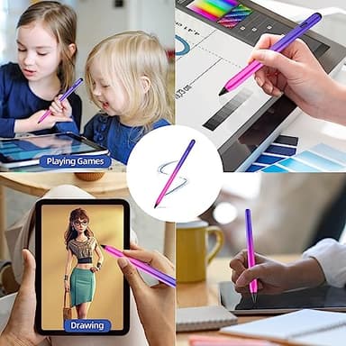 Stylus Pen for iPad 2018-2025 with Palm Rejection, Faster Charge,Tilt Sensitivity iPad Pencil Compatible with A16/10th/9th/8th/7th/6th,Pro 11/12.9/13in M4,Air M2/M3/5th/4th, Mini 6/5 (Gradient Purple) - Image 9