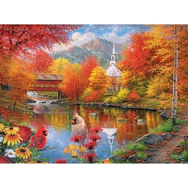 RoseArt - Abraham Hunter - Autumn Tranquility - 1000 Piece Jigsaw Puzzle for Adults - Image 1