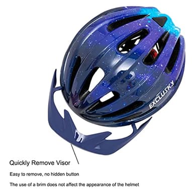 Kids Helmet Exclusky Bike Helmet for Kids Child Boys Girls Bicycle Helmet Age 5-13 Adjustable Cycle Helmet 50-57cm - Image 5