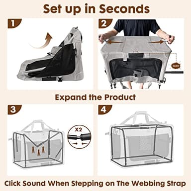 PEGIC Extra Large Cat Carrier for 2 Cats, Portable Soft Sided Large Pet Carrier for Traveling, Indoor and Outdoor Uses, 24"×16"×16" - Image 2