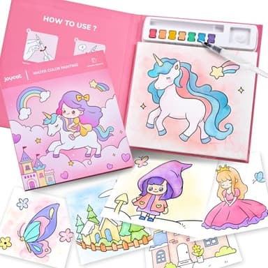 JoyCat Paint with Water Coloring Books for Toddlers, Watercolor Painting Sets for Kids Ages 3-5 4-8, Arts and Crafts Drawing Activities Toy Birthday Gift for Boys Girls (Magical Pony) - Image 8
