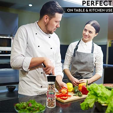 Himalayan Chef Peppercorn Pink Salt Glass Grinder Oz, Organic Rainbow Pepper Corn, 12.5 Ounce - Image 6