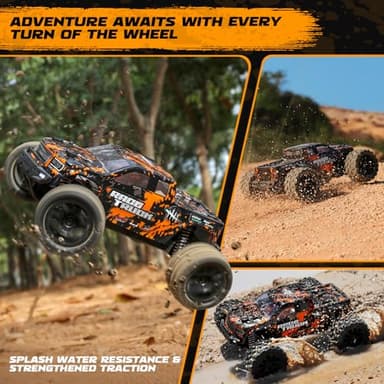 HAIBOXING 1:18 Scale RC Monster Truck 18859 36km/h Speed 4X4 Off Road Remote Control Cars,Waterproof Electric Powered RC Cars All Terrain Toys Vehicles with 2 Batteries, Xmas Gifts for Kid and Adults - Image 4