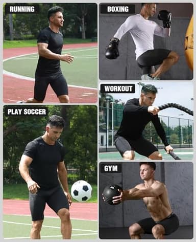 Niksa 4 Pack Compression Shorts Men with Pocket, Spandex Running Shorts Sport Athletic Workout Performance Underwear - Image 6