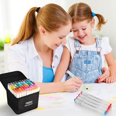 YASNAY Alcohol Markers, 80 Colors Dual Tip Art Marker, Drawing Markers, Coloring Marker for Kids Sketching Adult Coloring - Image 6