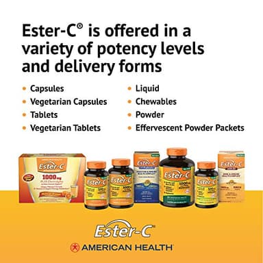 American Health Ester-C with Citrus Bioflavonoids Capsules - Gentle On Stomach, Non-Acidic Vitamin C - 500 mg, 60 Servings, 120 Count - Image 8