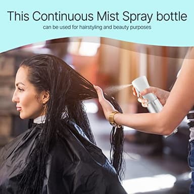 BeautifyBeauties Spray Bottle For Hair – Continuous Mister Spray Bottle for Hairstyling, Cleaning, Plants, Pets, Barbers, Salons, Essential Oil Scents (Clear, 18.6oz/500ml) "11" H x 2.6" L - Image 4