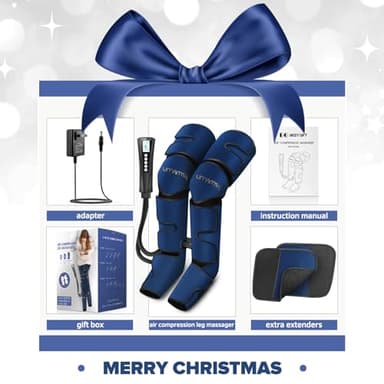 Air Compression Leg Massager with Heat - Ideal Christmas, Mother's Day and Father's Day Gifts for Men, Women, Dad, Mom - Relieves Foot and Knee Pain, Eases Varicose Veins, Cramps, Swelling and Edema - Image 9