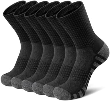 Airacker Athletic Socks Sport Running Calf Socks Performance Cushioned Breathable Crew Socks for Men Women(6 Pairs - Image 3