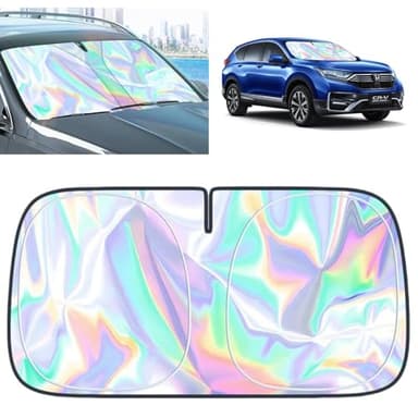 for Honda CRV Windshield Sun Shade - Foldable Windshield Cover Sun Shade CRV 2007-2025 Accessories Protect Car from Sun Rays Overlapping UV Reflective Window Sunshad - Image 1