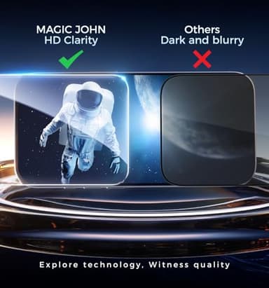 MAGIC JOHN 3rd Gen Upgraded for iPhone 16 Pro Max Screen Protector 6.9 Inch,HD Clear,Shatterproof Tempered Film,Auto Dust-Elimination,Bubble Free,Easy Installation,2 Pack - Image 9