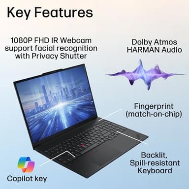 Lenovo ThinkPad E16 Gen 3 Business AI PC Laptop (16" FHD+ Anti-Glare, Intel 12-Core Ultra 5 225U (> i7-1365U), 32GB DDR5 RAM, 1TB SSD) Fingerprint, 1080P IR Webcam, Thunderbolt 4, Win 11 Pro, 2025 - Image 5