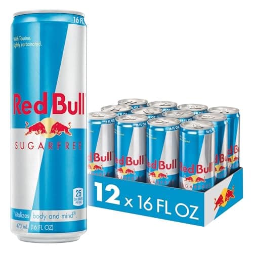 Red Bull Sugar Free Energy Drink with 151mg Caffeine plus Taurine & B Vitamins, 16 Fl Oz, Pack of 12 Cans - Image 1