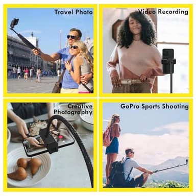 Aureday 88’’ Flexible Phone Tripod with 14.95’’ Gooseneck, Remote and Phone Holder, Overhead Cell Phone Stand＆Selfie Stick for Video Recording, Compatible with iPhone Android Phone, Camera - Image 4