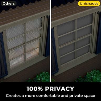 UNISHADES 100% Privacy L-Shaped Blades Mini Blinds for Indoor Windows 1" Vinyl Cordless Window Blinds for Home, for Window Size 34" W × 64" H (Blinds Size 33 5/8" W × 64" H) Grey - Image 3