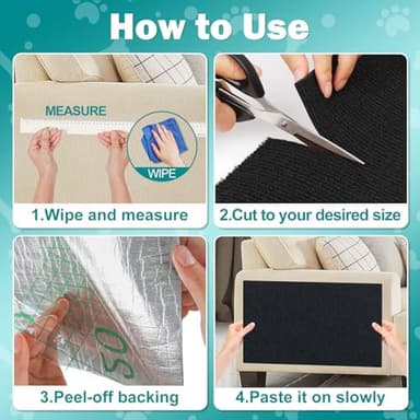 ENONCI 78.7"x15.8" Large Couch Protector from Cat Claws,Anti Scratch Furniture Protector for Cats Corner Wall Scratcher,Replacement for Cat Tree Post Shelves - Image 6