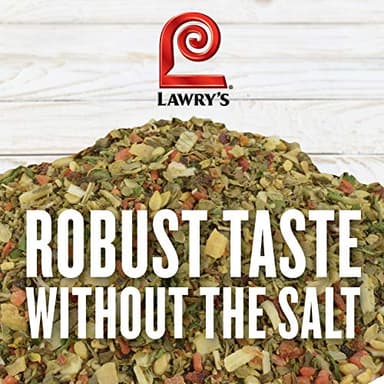 Lawry's Salt Free 17 Seasoning, 10 oz (Pack of 6) - Six 10 Ounce Containers of 17 Seasoning Spice Blend Including Toasted Sesame Seeds, Turmeric, Basil and Red Bell Pepper for Seafood Poultry and Beef - Image 6