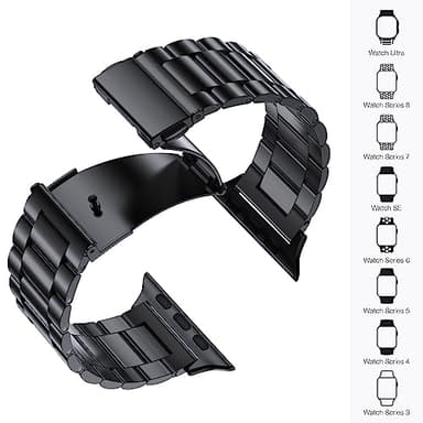 EPULY Metal Band Compatible with Apple Watch Bands for Men 49mm 46mm 45mm 44mm 42mm 41mm 40mm 38mm, Business Stainless Steel Strap for iWatch Bands Series 11 10 9 8 7 6 5 4 3 2 1, SE3 2 1, Ultra3 2 1 - Image 3