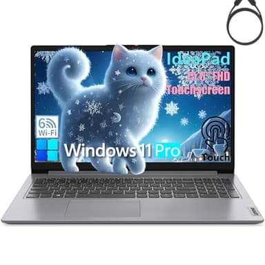 Lenovo Ideapad Touchscreen Laptop Computer for Home Business Student, 15.6" FHD, 40GB DDR4 RAM, 1TB PCIe SSD, Intel 6-Core CPU (Beat i5-1155G7), WiFi 6, HDMI, Windows 11 Pro S, BEF-ectoy Cable - Image 1