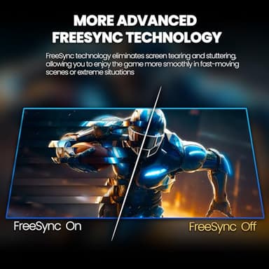 CRUA 27 Inch Gaming Monitor, QHD 1440P 120Hz IPS Computer Monitor, 120% sRGB, AMD Freesync, HDMI 2.0 & Displayport 1.2, Low Blue Light, Support Wall Mountable Installs/Tilt Adjustable-Black - Image 5