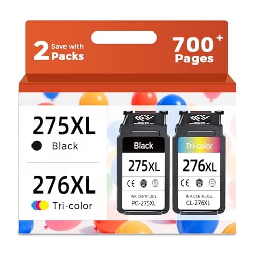 Relcolor Compatible Ink Cartridge Replacement for Canon 275XL 276XL 275 276 XL PG275 CL276 (Black Tricolor, 2-Pack) for TS3522 TR4720 TS3500 TS3520 TR4700 TS3700 TS3720 TS3722 TR4722 Printer - Image 1