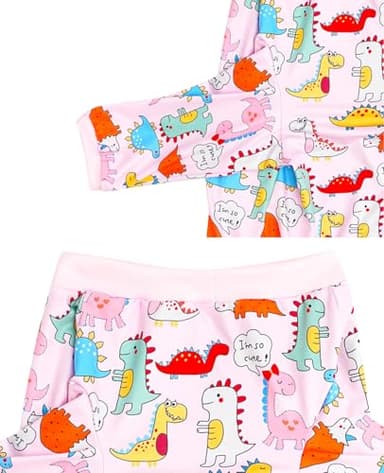 PriPre Dinosaur Dog T Shirts Cute Dinosaur Pattern Printed Apparel Shirt for Large Dogs Softable Stretchy Pet Clothes (3XL, Pink Dinosaur) - Image 5