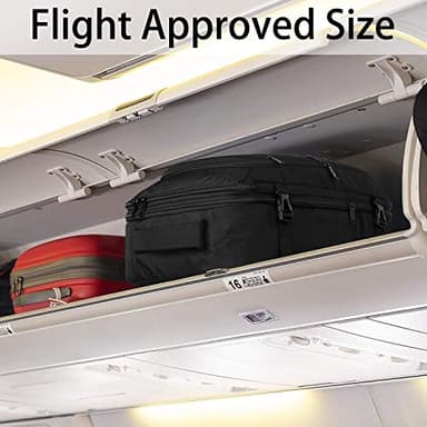 Vancropak Carry On Backpack, 40L Expandable Extra Large Travel Backpack, Flight Approved Water Resistant Luggage Suitcase Daypack, Lightweight College Business Weekender Bag for Men & Women, Black - Image 8