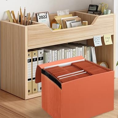 Heavy Duty Expanding File Folder Organizer,21 Pockets Accordion File Organizer,A-Z,1/3 Cut Tabs,Letter Size,17.5Inch Expansion - Image 7