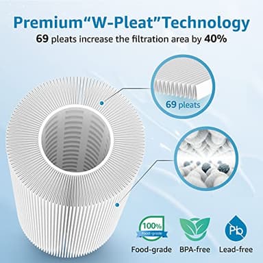 AQUA CREST FXHSC Whole House Water Filter, Replacement for GE® FXHSC, GXWH40L, GXWH35F, American Plumber W50PEHD, W10-PR, Culligan® R50-BBSA, 5 Micron 10" x 4.5", High Flow Sediment Filters, Pack of 2 - Image 4