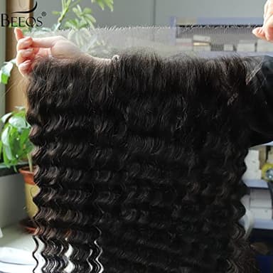 BEEOS Deep Wave 13x6 SKINLIKE Real HD Lace Frontal, 0.10mm Ultra-thin Invisible HD Lace Unique Pre-plucked Natural Hairline Remy Human Hair 20 Inch - Image 2