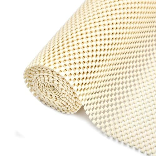 Shelf Drawer Liners for Kitchen Cabinets Non Adhesive Drawer Liner Thickened Refrigerator Liner White Quatrefoil Strong Non-Slip Paper for Tool Box, 23.6 x 236 Inches - Image 1