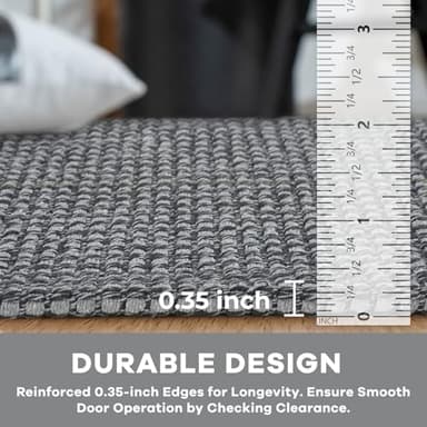 KOZYFLY Runners for Hallways 3x10 ft Washable Kitchen Runner Non Slip Rubber Backed Hallway Rugs Cotton Entryway Runner Rug Floor Carpet for Indoor Hall, Backdoor, Kitchen, Grey/Dark Grey - Image 4