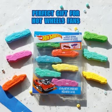 Hot Wheels 6 Piece Bath Bombs for Kids, Bubble Gum Scented, Bath Toys for Kids, Ages 3+, by Townley Girl - Image 8