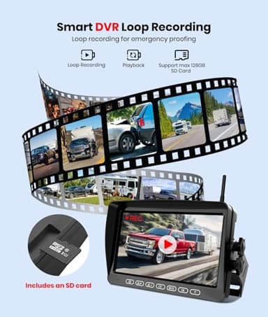 RV Backup Camera for Furrion pre-Wired System Pre-Wired:7" HD 1080P Video Recording Split Screen Rear View Camera,170°Wide Angle with IR Night Vision Back up Camera for RVs Campers and Trailers - Image 6